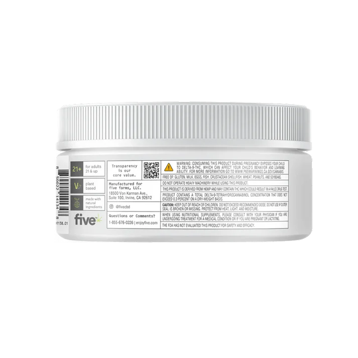 fivemicrodosesleep2mggummybacklabel